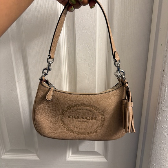 Coach Handbags - Coach Beige Leather Shoulder Bag